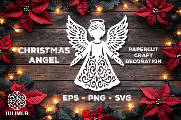 Download Christmas Angel Papercut SVG - Papercut Collection