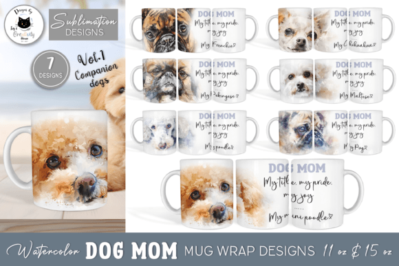 Download Dog Mom Mug Wraps Vol.1 | Dog Mug Design - Sign Collection