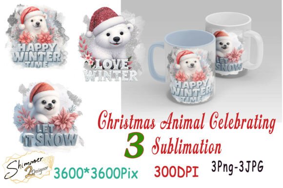 Download Winter Animal Christmas T-Shirt Design - Sign Collection