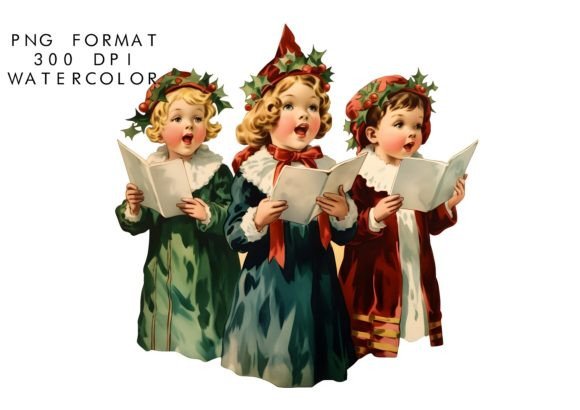 Download Watercolor Christmas Carol Clipart - Carol Collection
