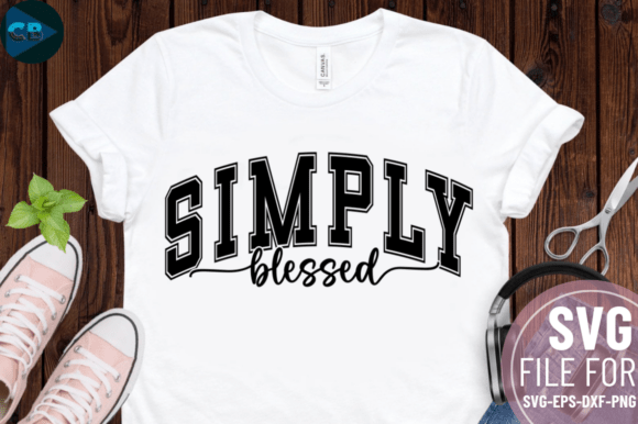 Download Simply Blessed SVG Design - Sign Collection