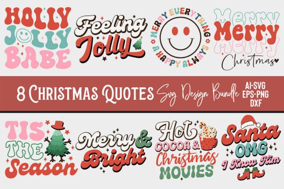 Download Christmas Quotes SVG Design Bundle - Sign Collection