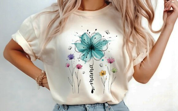 Download Boho Floral Mama T-shirt Design PNG - Sign Collection