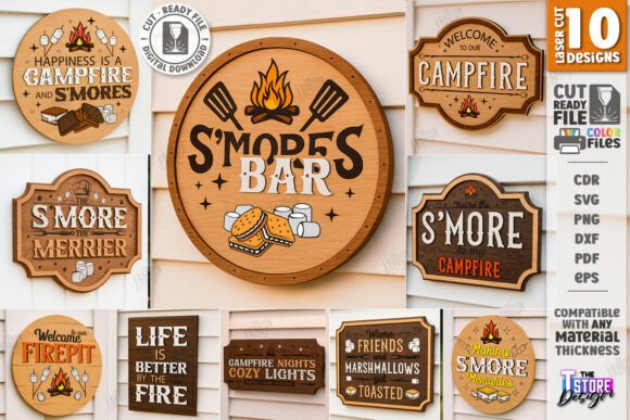 Download S’mores Station Signs Laser Cut Bundle - Sign Collection