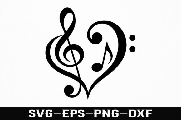 Download Love Music Notes SVG Design - Sign Collection