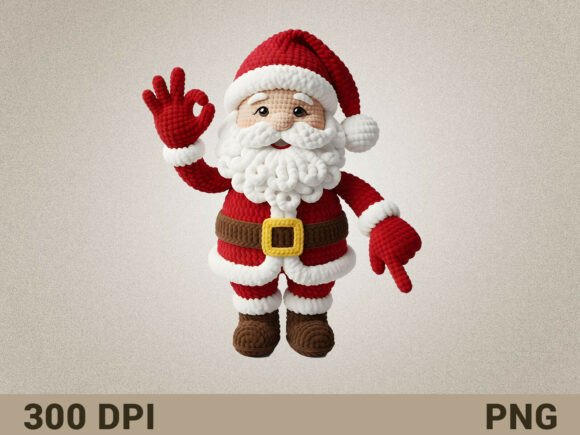 Download Crochet Santa Claus 6 7 Trendy Hand Sign - Sign Collection