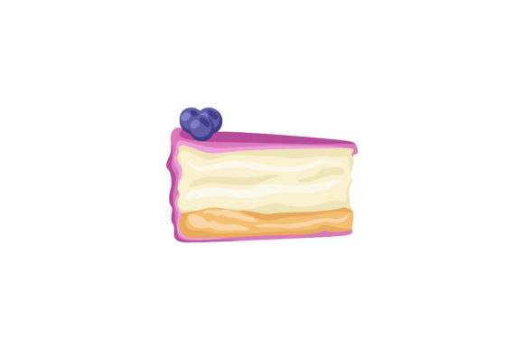 Download Sweet Grape Cream Cake Illustration - Cake illustration Collection
