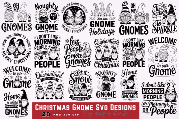 Download Christmas Gnome SVG Designs Bundle - Sign Collection