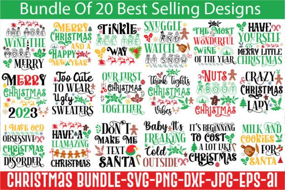Download Christmas SVG Bundle,20 Designs - Sign Collection