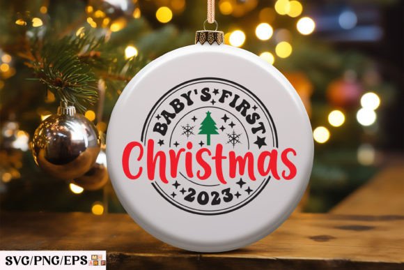 Download Baby's First Christmas 2023 SVG Design - Sign Collection