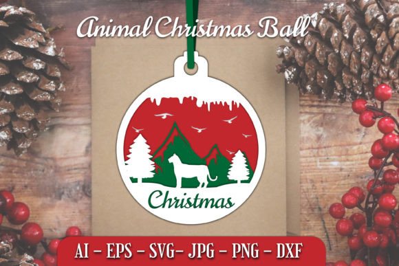 Download Animal Christmas Ball Papercut SVG - Papercut Collection