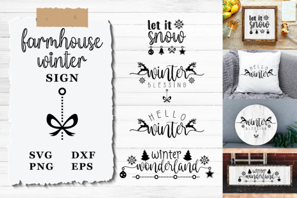 Download Farmhouse Winter Sign SVG - Sign Collection
