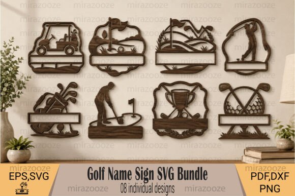 Download Golf Name Sign SVG Bundle - Premium Resources