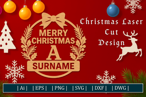Download Christmas Monogram Name Sign SVG - Sign Collection