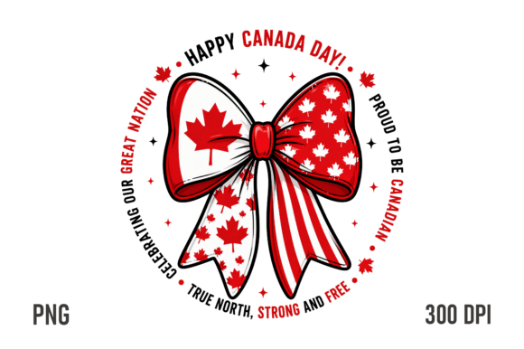 Download Canada Day Bow PNG Patriotic Design - Sign Collection