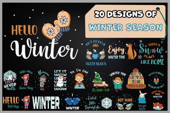 Download Winter Bundle SVG 20 Designs - Sign Collection