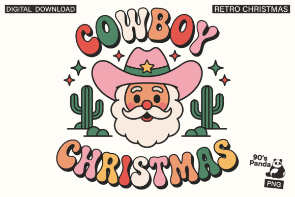 Download Retro Christmas Western Design PNG - Sign Collection