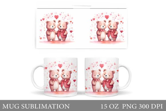 Download Cute Bears Mug. Valentine Mug Design - Sign Collection