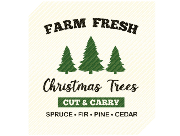Download Farm Fresh Christmas Trees Sign Graphic - Sign Collection