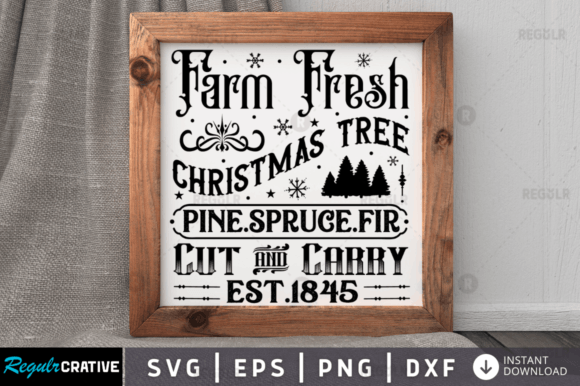 Download Farm Fresh Christmas Svg Design - Sign Collection