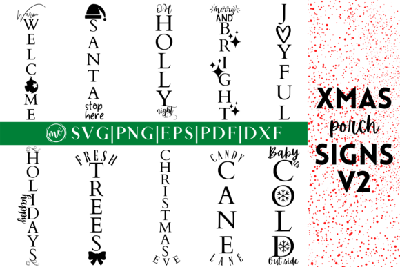 Download Christmas Porch Sign SVGs Bundle - V2 - Sign Collection