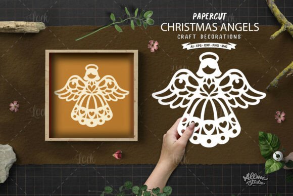 Download Christmas Angel Papercut SVG - Papercut Collection