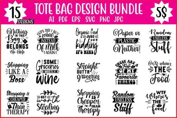 Download Tote Bag Design Bundle - Sign Collection