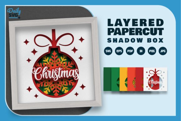 Download Christmas Bauble Layered Papercut - Papercut Collection