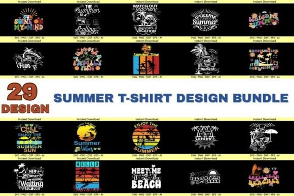 Download Amazing Summer T-Shirt Design Bundle - Sign Collection