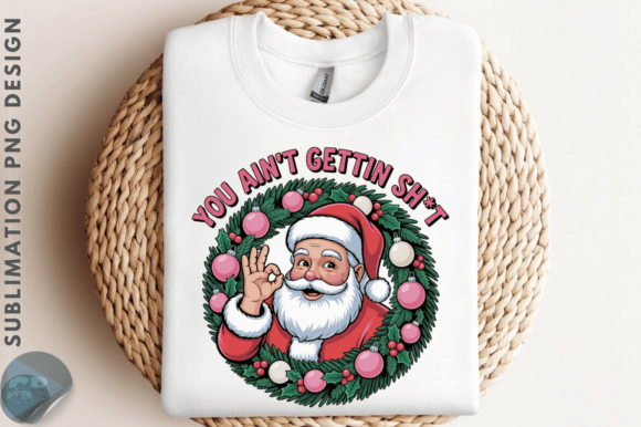 Download Funny Santa Christmas PNG Design - Sign Collection