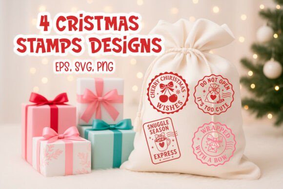 Download Coquette Cute Christmas SVG Stamp Design - Sign Collection