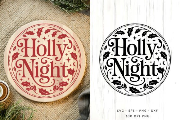 Download Christmas Round Sign SVG PNG - Sign Collection