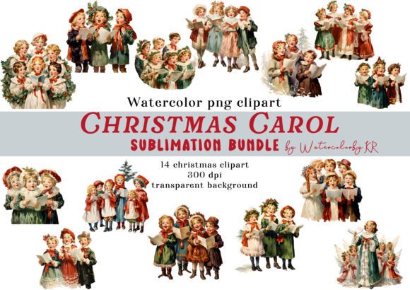 Download Watercolor Christmas Carol Bundle - Carol Collection