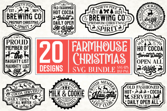 Download Farmhouse Christmas Sign Svg Bundle - Sign Collection