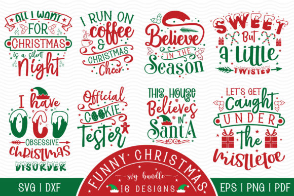 Download Funny Christmas SVG Bundle - 16 Designs - Sign Collection
