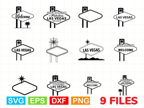 Download Las Vegas Welcome Sign Svg Bundle - Sign Collection