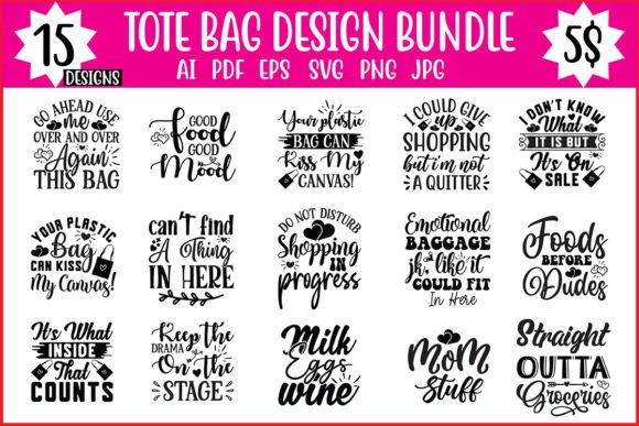 Download Tote Bag Design Bundle - Sign Collection