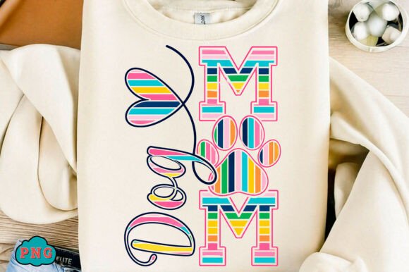 Download Dog Mom Colorful Paw T-Shirt Design - Sign Collection