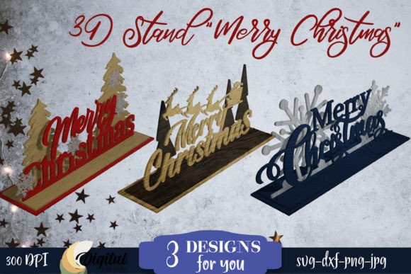 Download Set of 3 Christmas Sign SVG. XMas Bundle - Sign Collection