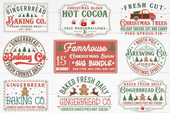 Download Farmhouse Christmas Sign Svg Bundle - Sign Collection