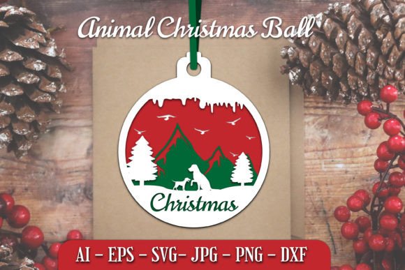 Download Animal Christmas Ball Papercut SVG - Papercut Collection