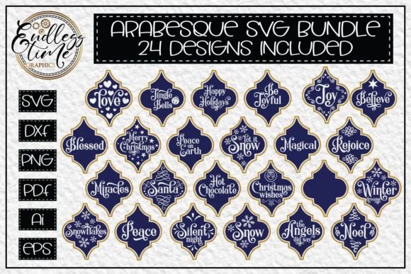 Download Arabesque Tile SVG Bundle - 24 Designs - Sign Collection