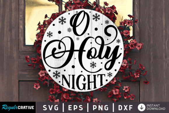 Download O Holy Night,Christams Round Svg Design - Sign Collection