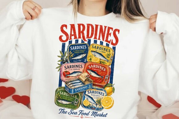 Download Retro Sardines T-Shirt Design - Sign Collection