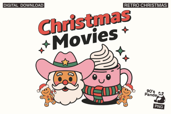 Download Retro Christmas Western Design PNG - Sign Collection