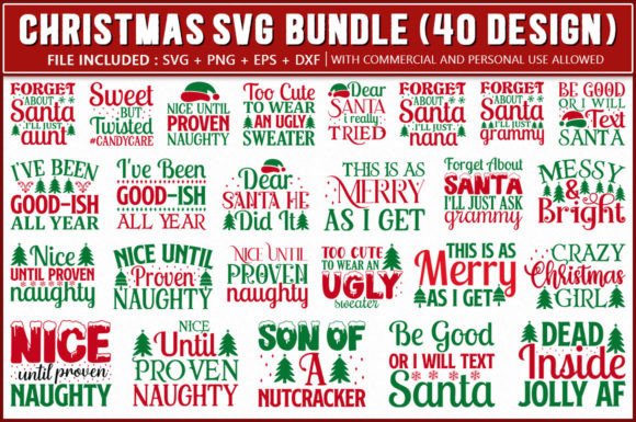 Download Funny Christmas SVG Bundle, 40 Designs - Sign Collection