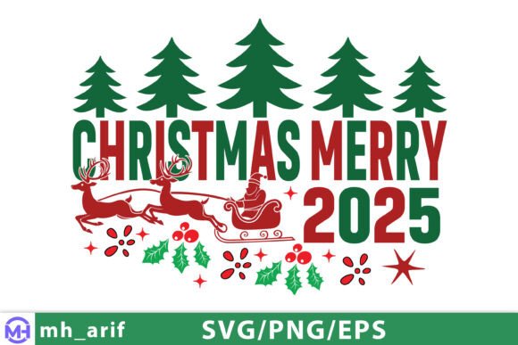 Download Merry Christmas 2025 SVG PNG Design - Sign Collection