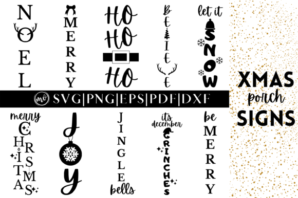 Download Christmas Porch Sign SVGs Bundle - 10 - Sign Collection