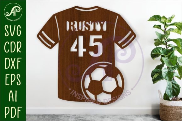 Download Soccer Shirt Name Sign Svg Laser Cut - Premium Bundle